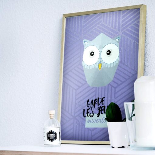 Affiche mini trophée Hibou – Image 2
