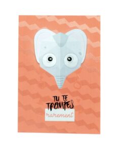 Affiche mini trophée Éléphant