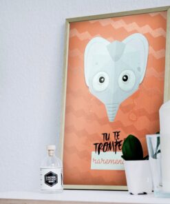 Alternative view of Affiche mini trophée Éléphant