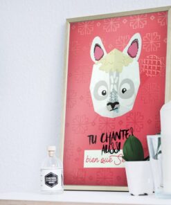 Alternative view of Affiche mini trophée Lama