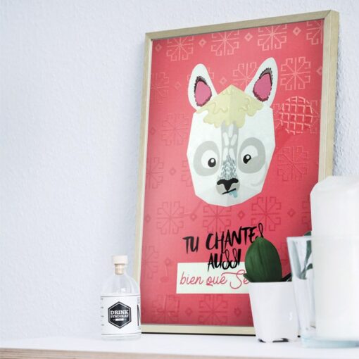 Affiche mini trophée Lama – Image 2
