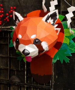 Alternative view of Panda roux en papier 3D