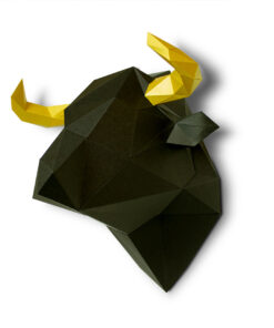 Taureau en papier 3D