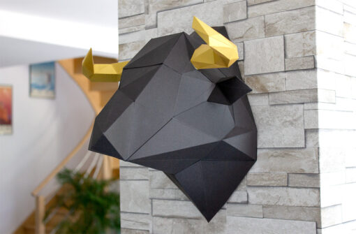 Taureau en papier 3D – Image 3