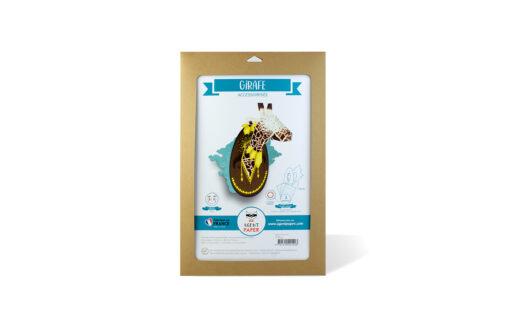 Girafe en papier fond carte – Image 5