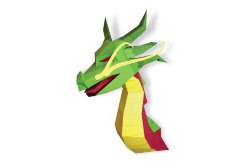 Dragon asiatique en papier 3D
