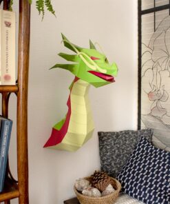 Alternative view of Dragon asiatique en papier 3D