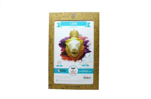 Lion en papier fond carte – Image 5