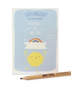 Carte à gratter magique bleu