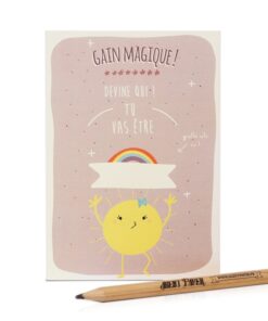 Carte à gratter magique prune