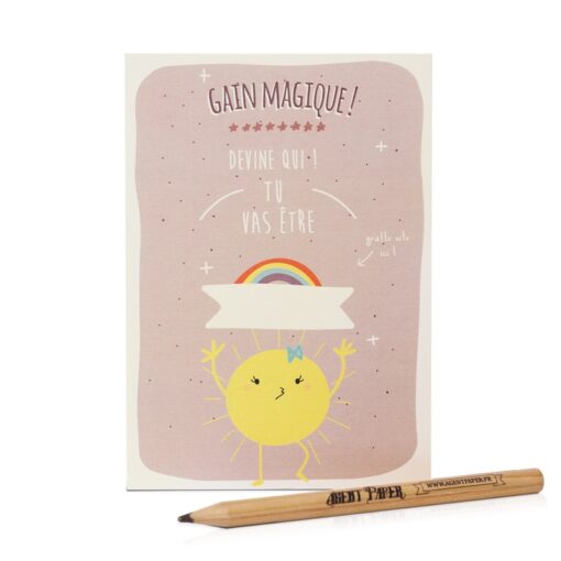 Carte à gratter magique prune