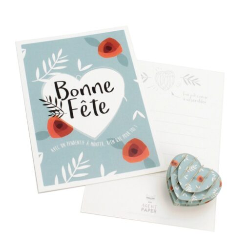 Carte bonne fête coeur