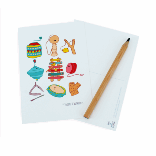 Carte postale jouets d'autrefois