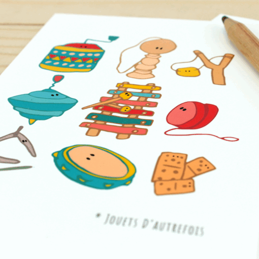 Carte postale jouets d'autrefois – Image 2