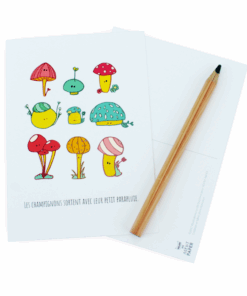Carte postale champignons