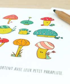 Alternative view of Carte postale champignons