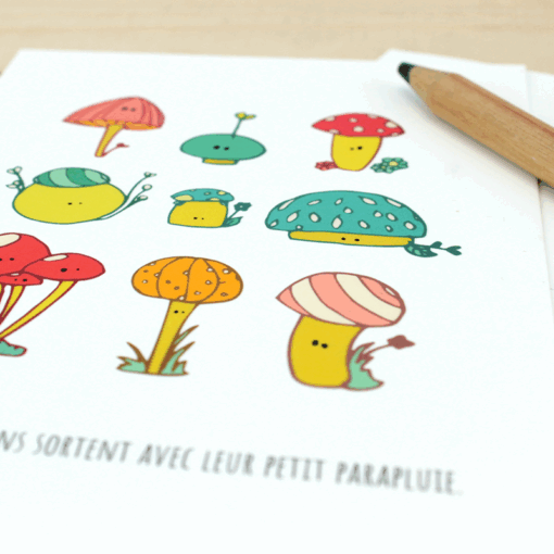 Carte postale champignons – Image 2