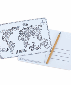 Carte à colorier monde