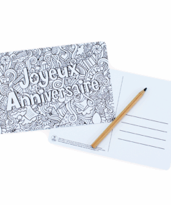 Carte à colorier anniversaire