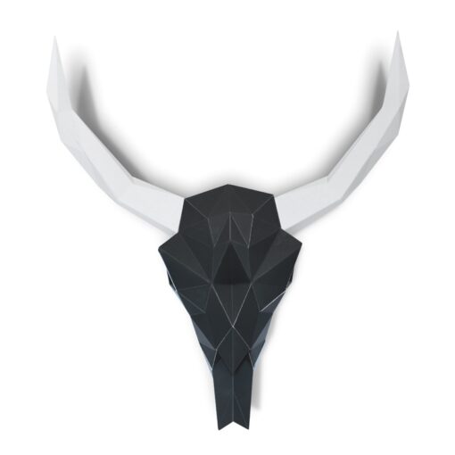Crâne de bison en papier – Image 3