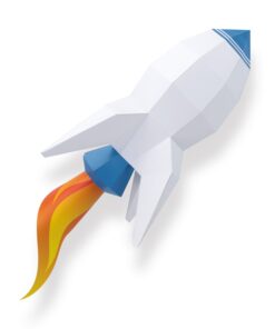 Alternative view of Fusée en papier 3D