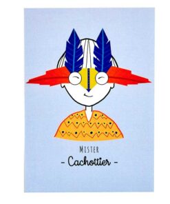 Carte postale Petits Caractères Cachottier