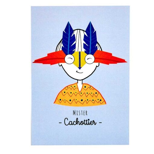 Carte postale Petits Caractères Cachottier