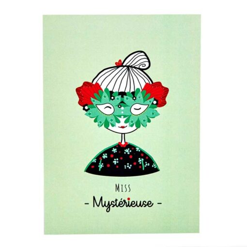 Carte postale Petits Caractères Mystèrieuse