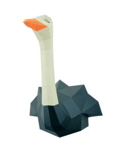 Autruche en papier 3D