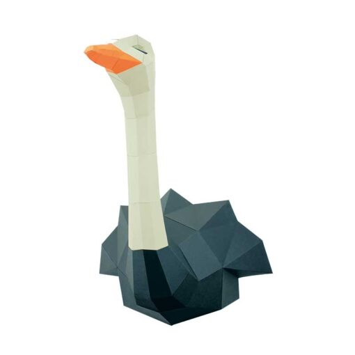 Autruche en papier 3D