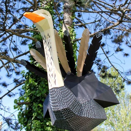 Autruche en papier 3D – Image 2