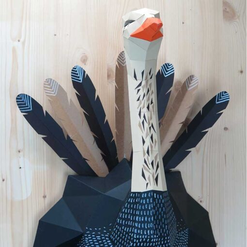 Autruche en papier 3D – Image 4