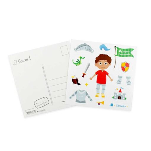 Carte anniversaire stickers garçon