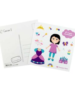 Carte anniversair stickers filles