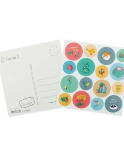 Alternative view of Carte anniversaire stickers nature