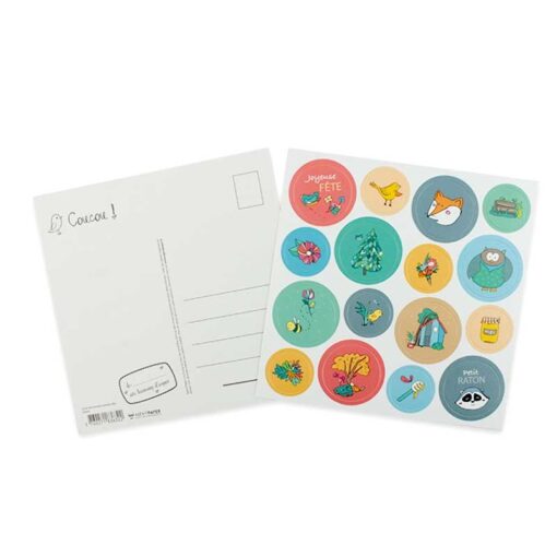 Carte anniversaire stickers nature – Image 2