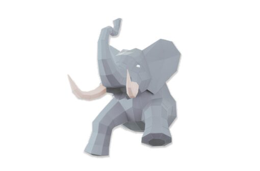 Elephant en papier 3D