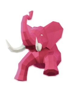 Alternative view of Elephant en papier 3D