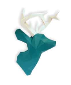 Tête de cerf en papier 3d