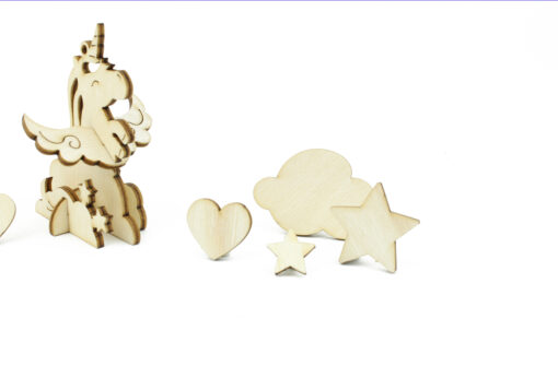 Les p'tits bidules en bois Licorne nuages – Image 4