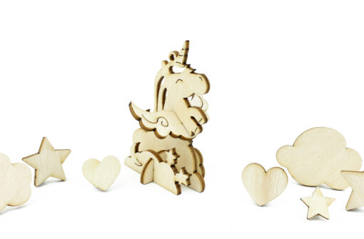 Les p'tits bidules en bois Licorne nuages – Image 3