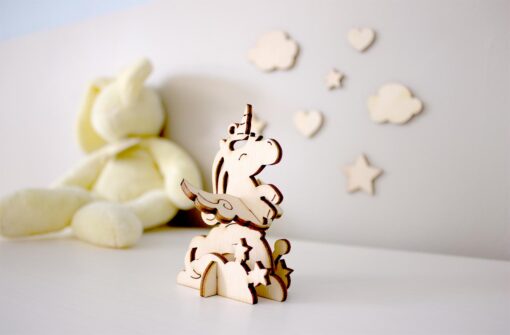 Les p'tits bidules en bois Licorne nuages – Image 2
