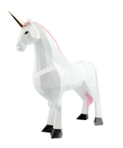 Grande licorne en papier 3D