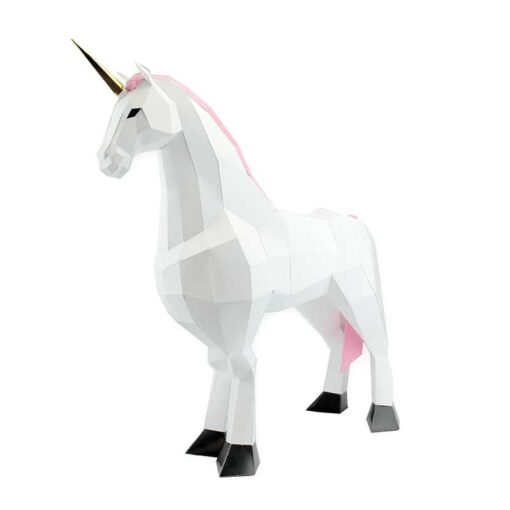 Grande licorne en papier 3D
