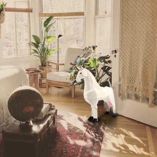 Grande licorne en papier 3D – Image 3