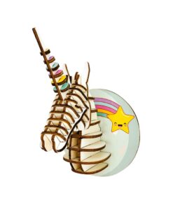 Trophée en bois licorne de la lune