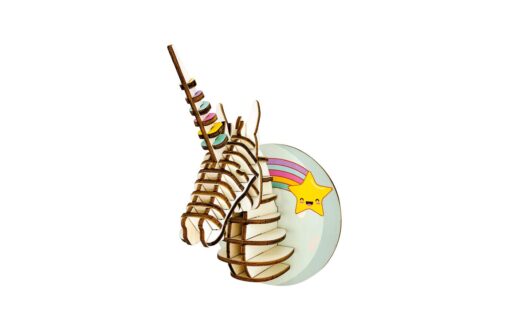 Trophée en bois licorne de la lune