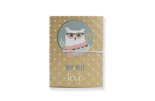 Carnet kraft Hibou