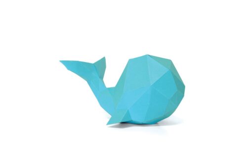 Baleine en papier 3d