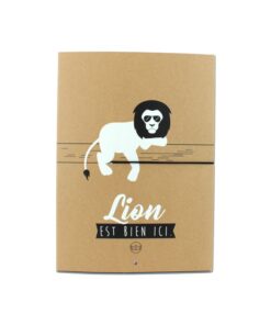 Alternative view of Carnet kraft lion